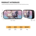 thumbnail image 6 of Yuyamidu Horse Backpack for Kids with Lunch Bag Cherry Blossom Book Bags for Girls 8-10/10-12 Years Old Blue Pink Schoolbag and Lunch Box Pencil Bag Water Bottle Bag 4 PCS School Bookbag Set, 6 of 7