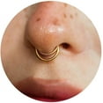 thumbnail image 1 of 16G Flower Daith Hoop Earring Stacked Septum Ring Hinged Septum Clicker Nose Ring Piercing, 1 of 7