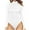 White, variant on Women's Mock Turtle Neck Long Sleeve Bodysuit Shapewear for Women Tummy Control Leotard Soft Slim Fit Stretchy Layer Top Classic Jumpsuit