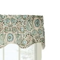 thumbnail image 2 of Ellis Curtain Paisley Prism Duchess 3" Rod Pocket Valances for Windows 100" x 30" Latte, 2 of 3