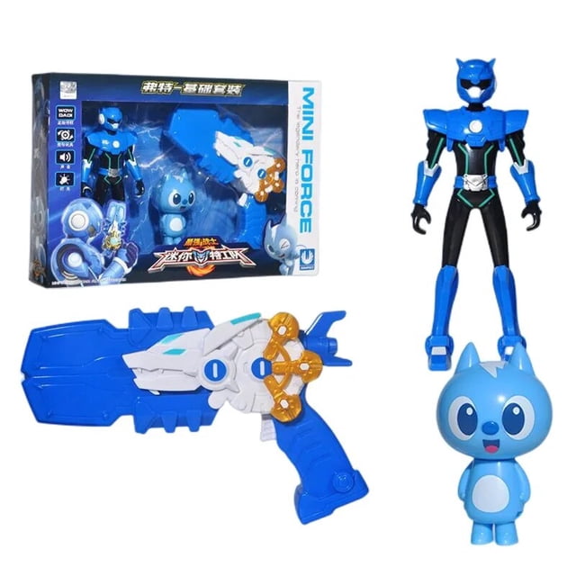 Multiple Mode Mini Force Transformation Sword Toys Action Figures MiniForce X Deformation Weapon Gun Toy Kids D4 Original box - W