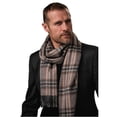 thumbnail image 3 of Inca Fashions - Tartan Plaid Alpaca Scarf in Natural Colors for Men & Women, 3 of 3