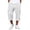 White, variant on Nestiefly Mens Shorts Cargo Relaxed Fit Waffle Below Knee Drawstring Capri Pants Elastic Waist Work Baggy Summer Lounge Wear Navy M