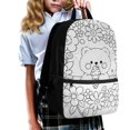 thumbnail image 3 of Uourmeti Bear With Ice Cream Design High Quality School Backpack for Daily Use Travel, Fashion Lightweight Polyester Backpack Durable Fabric Comfort Backpack, 3 of 6