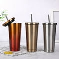 thumbnail image 3 of Jesscasday Double Wall 304 Stainless Steel Coffee Mug with Lids and Straw Car Travel Insulated Cup for Drinks Beer Coffee Milk, 3 of 12