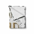 thumbnail image 2 of Saying Soft Flannel Fleece Throw Blanket, Stay Wild Saying with Grunge Swirls Curves and Arrows Hand Lettering, Cozy Plush for Indoor and Outdoor Use, 70" x 90", Pale Brown White, by Ambesonne, 2 of 6