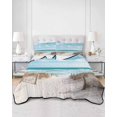 thumbnail image 3 of Summer Beach Queen Size Down Alternative Comforter, Lightweight Comforter Quilt Bedding Set with Pillow Shams Coastal Ocean Seaside Sky Scenery All Seasons Bed Comforter Duvet Insert 90"x96", 3 of 7