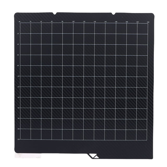 3D Printer Build Plate, 264x276mm PET Black Texture Bendable 3D Printer Build Surface for PLA ABS TPU PETG