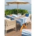 thumbnail image 4 of Outdoor Tablecloth with Umbrella Hole & Zipper, Navy Blue Beach Coastal Rectangle Tablecloth 60x102 Inch, Summer Nautical Seaside Ocean Beige Patio Table Cover Waterproof Table Cloth for Picnic/Party, 4 of 7