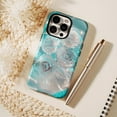 thumbnail image 6 of Sparkling Floral Women’s iPhone Case – Perfect for Valentine’s Day & Mother’s Day, Dazzling Blue Gradient Roses with Shimmering Glitter, Protective & Stylish, Compatible with iPhone 11/12/13/14/15/16, 6 of 9