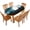 Halloween Elastic Table Cloths, variant on Summer Palm Leaf Oval Fitted Tablecloths, Jungle Plant Wipe Clean Elastic Table Cover, for Indoor Kitchen Dining Room or Outdoor Picnic Party Patio Decoration, Fits to 48" x 68" Oval Table, Green