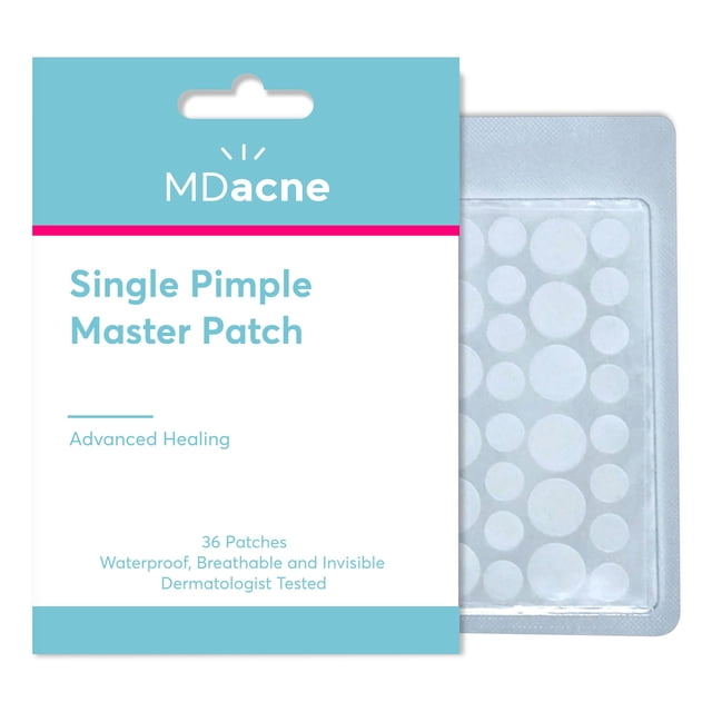 MDacne Parches para espinillas para tratamiento del acné Parches hidrocoloides - Absorbe aceite y pus de poros obstruidos Mezclas ultrafinas y transparentes con todos los tonos de piel, s para pieles
