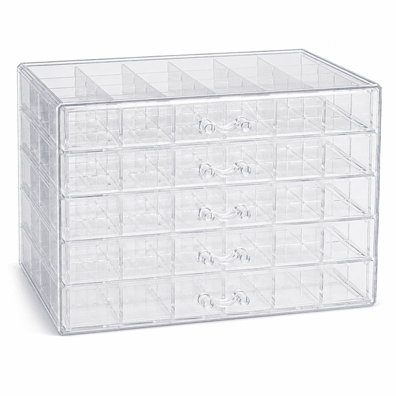 Jewelry Box Acrylic 5 Drawers Jewelry Organizers and Storage 120 Compartments Clear Jewelry Organizer Box Gift for Women