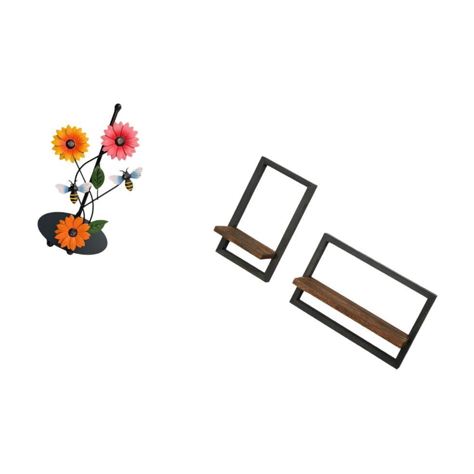 Fiocias Toilet Paper Holder Paper Towel Holder Countertop Kitchen Roll Holders Standing Paper Towel Wall Storage Shelves Made of Iron And Wood Suitable for Ki