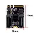 thumbnail image 2 of Tarjeta adaptadora SATA M2 a SATA3.0 KEY A + E WIFI M.2 a tarjeta convertidora para PC, 2 of 7