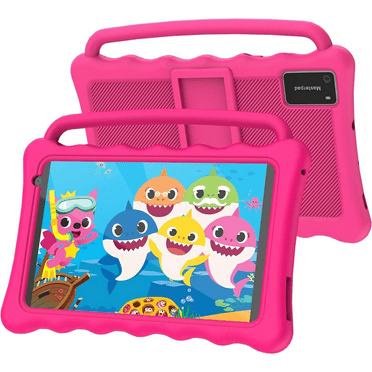 BYYBUO Kids Tablet 7 Inch, Android 12 with Shockproof Case, 2GB 32GB, Parental Control, Dual Camera, HD Eye Protection Screen - Gift for Ages 3 