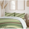 thumbnail image 6 of Ambesonne Vintage Duvet Cover Sets, Diagonal Stripes Grungy, 2-Queen, Cream Green Red, 6 of 7