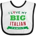 thumbnail image 3 of Inktastic Big Italian Family Boys or Girls Baby Bib, 3 of 4