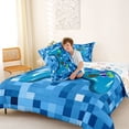 thumbnail image 4 of Erosebridal Miners Games Checkered Full Size Comforter Sets,Gamepad Gamer Video Games Bedding Sets For Kids,Reversible 3 Pieces, 4 of 7
