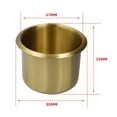 thumbnail image 5 of Lotatory Cup Holder Copper Cup Drinks Holder RV Boat Recessed Drop in Cup Holder, 5 of 10