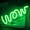 Green, variant on Huiyi Neon Sign, Wow Led Neon Light Wall Light Led Wall Decor,USB Powered Wow Neon Lights Decor Birthday Party Living Room Wedding Party Decor