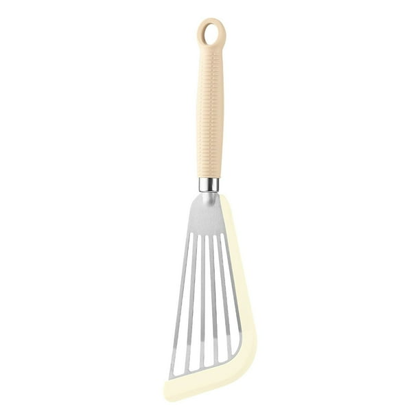 Pisexur Batería de cocina Espátulas Utensilios de cocina Espátula de cocina Antiadherente Mango largo Hueco Multifuncional Espátula de pescado de acero inoxidable Pal para la cocina del hogar