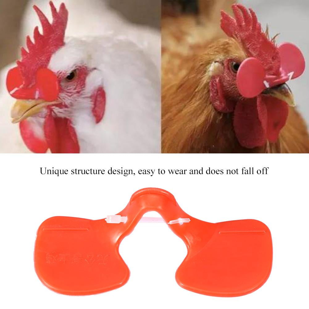 OTVIAP 100pcs Chicken Eyes Peeper Glasses Spectacles Protector Hen