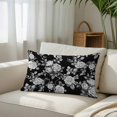 thumbnail image 3 of Black Rose Standard Size Pillow Cover,Pillowcase Protectors with Zipper,Breathable Decorative Throw Pillow Case Cover,Vintage Pastoral Botanical Floral Leaves Vines Pillow Shams for Couch 20x26Inch, 3 of 8