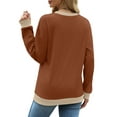 thumbnail image 5 of Fantaslook Color Block Sweatshirts for Women Crewneck Long Sleeve Shirts Fashion Tops Pullover Sweatshirts Fall Outfits, 5 of 9