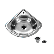 Rv Kitchen Sink Bathroom Basins Vegetable Motorhome Steel Bar Small Single Drop Bowl Corner Tub,1 x sink 1 x drain tool 1 x drain pipe