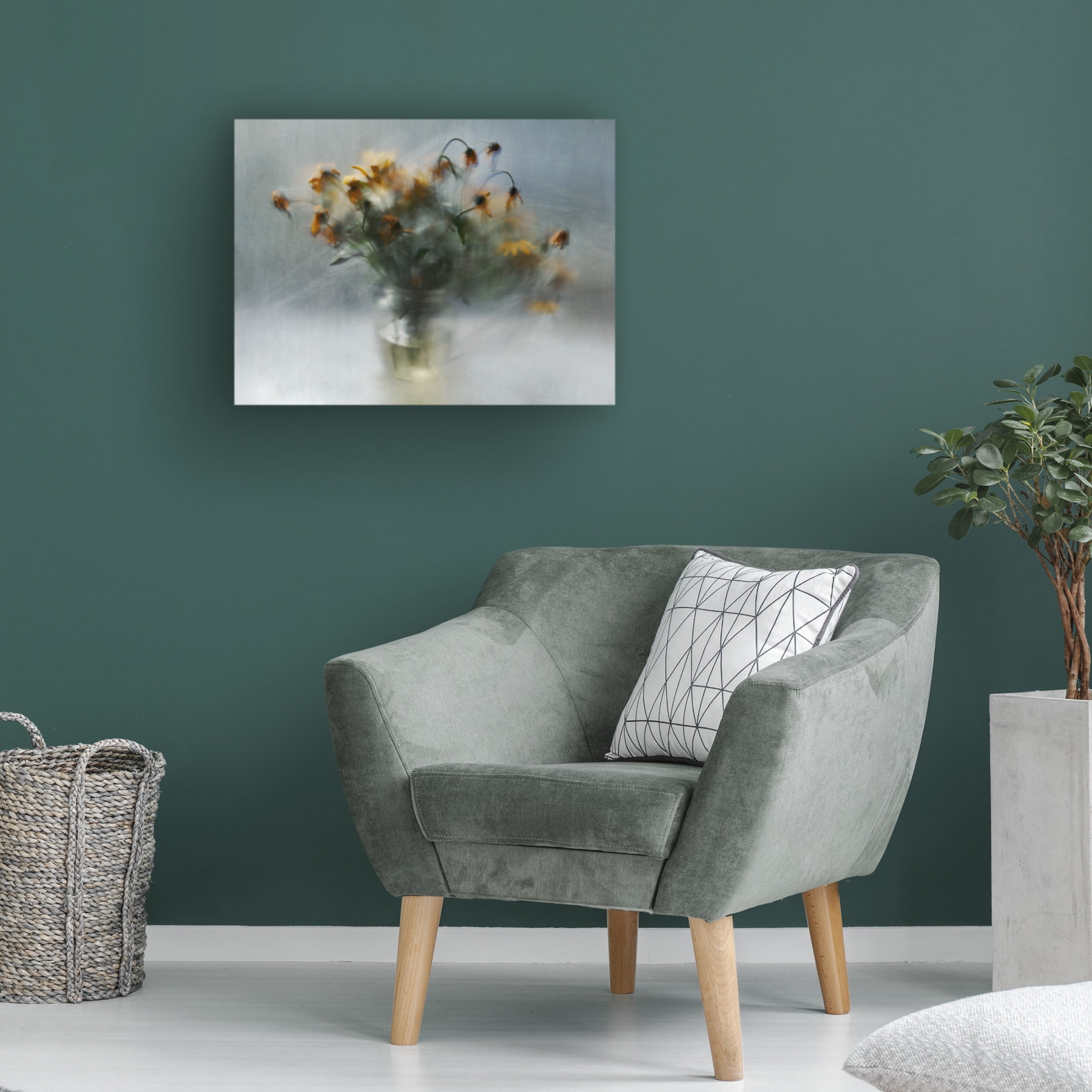 Canvas Wall Art - Ulrike Landau 'Fading Bouquet' Wall Art for Living Room, Bedroom, or Office Décor by Trademark Fine Art - 19 x 14 Inches