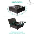 thumbnail image 5 of Charlotte 35 Inch Large Square Storage Ottoman Bench, Tufted Upholstered Lift Top Coffee Table Ottoman with Storage, Oversized Storage Ottomans, Toy Box, Air Leather Footrest for Living Room –Espresso, 5 of 12