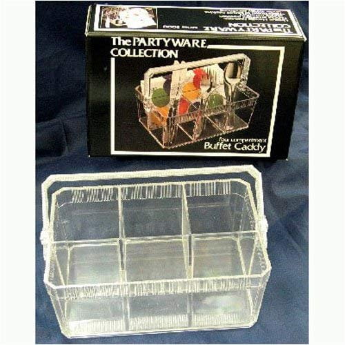 Acrylic four compartment buffet caddy