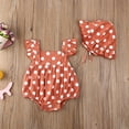 thumbnail image 3 of Seyurigaoka Baby Girls Romper with Hat, Sleeveless Polka Dots Bodysuit, Jumpsuit  Cap, 3 of 7