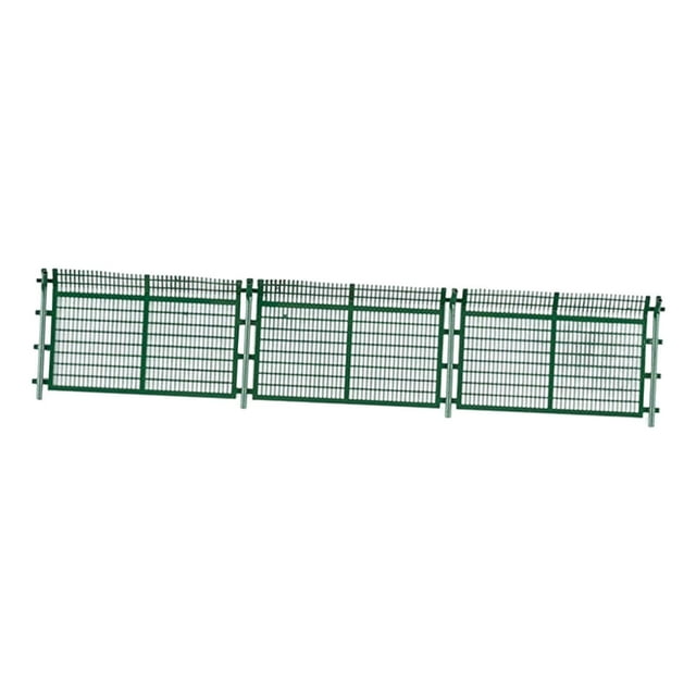 Xuanheng 1/64 Scale Miniature Fence Model for Racing Miniature Landscape Fairy Garden green 3 grids