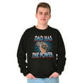 thumbnail image 4 of Dad Has the Power TV Remote Humor Men's Big & Tall Crewneck Sweatshirt Brisco Brands 2X, 4 of 5