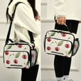 thumbnail image 5 of FORMRS Student Insulated Lunch Bag with Shoulder Strap Reusable Cooler Box for School, Beige Cherry, 5 of 9