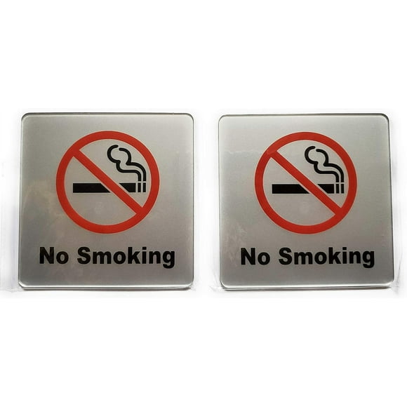 EcoNesxp Suitable for car self-adhesive 2 pack indoor or outdoor use no smoking signs