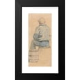 thumbnail image 2 of Samuel Prout 8x14 Black Modern Framed Museum Art Print Titled - A Seated Peasant Boy Seen from Behind, 2 of 5