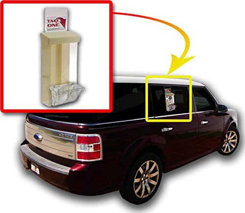 Outdoor Vehicle Brochure Flyer with Card Box Holder and window hook car truck 