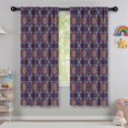 thumbnail image 5 of Blackout Kids Curtains,Purple Circular Floral Pattern Childrens Insulated Curtains Set Of 2,Bedroom Essentials,Toddler Room Decor 42x63in(106x160cm), 5 of 5