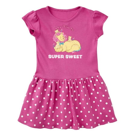 

Inktastic My Tio Is Super Sweet Cotton Candy Lions with Pink Mane Gift Toddler Girl Dress
