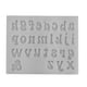 thumbnail image 1 of Ounissouiy Moldes de Fondant A-Z letras en inglés molde en relieve hecho a mano artesanía caramelo fundición morir celebración postre pudín Cocina y Comedor Minúsculas/Gris Claro Ounissouiy HA062186-04B, 1 of 6