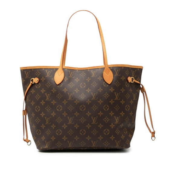 Pre-Owned Louis Vuitton Monogram Neverfull MM Shoulder Bag Tote M40156 Brown Leather... (Good)