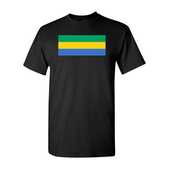 Gabon Country Flag Adult DT T-Shirt Tee
