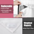 thumbnail image 6 of MIZHONA Black Shower Curtain with Snap in Liner,Black and Red Fabric Bathroom Curtain,71"× 74", 6 of 6