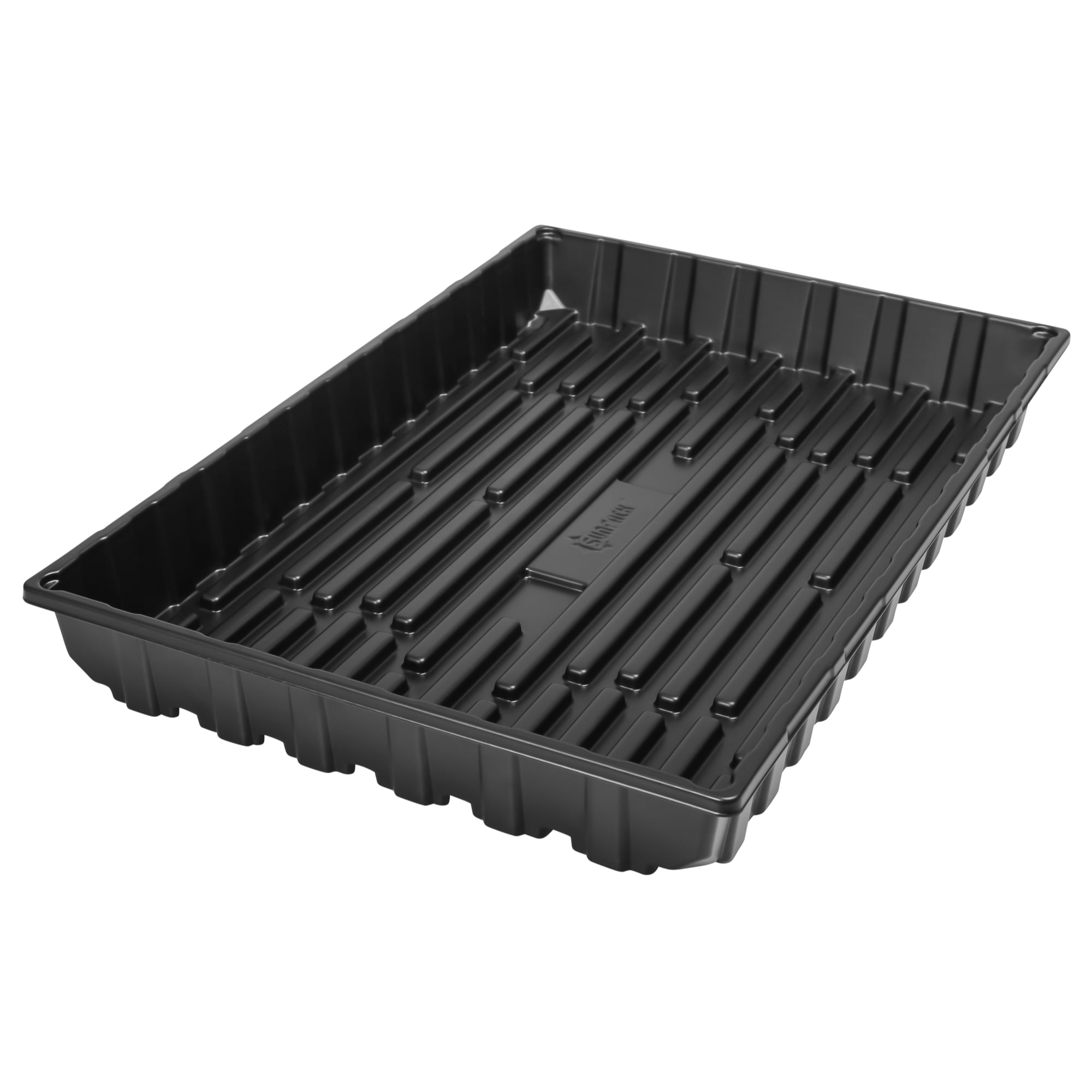 SUNPACK 14” x 22” Extra Strength Plastic Seed Starting Tray, Black, 2.5" - No Drainage Holes, Ideal for Greenhouses or Indoor Gardening - Made of BPA-Free Plastic