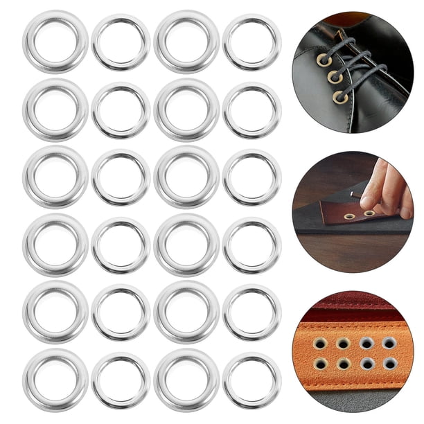 unbranded 200Ud Kit De Ojales Metálicos Para Bricolaje Aplicaciones En Casa Carpas Telas Y Color Plata