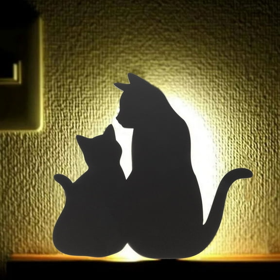 OFFIGAM Led Night Light Black Acrylic 1Pc For Baby Room Corridor Desk Bedside