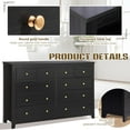 thumbnail image 5 of Haverchair 10 Drawer Dresser for Bedroom,Wood Chest of Drawers with Smooth Metal Rail,Large Dressers,Modern Bedroom Dressers with 10 Drawers Cabinet TV Stand (Black), 5 of 7